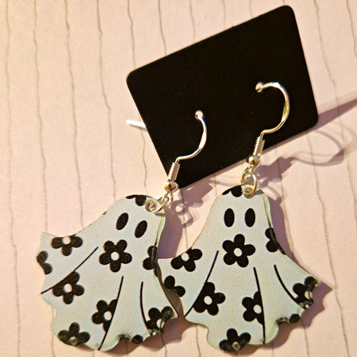 Handmade black white - white, ghost