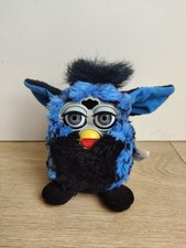 Vintage Furby Blue Turtle 1998 Rare Blue Black Tiger Electronics Working