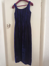 Monsoon Twilight Bluish Purple Velvet Sleeveless Evening Maxi Dress in Size 10