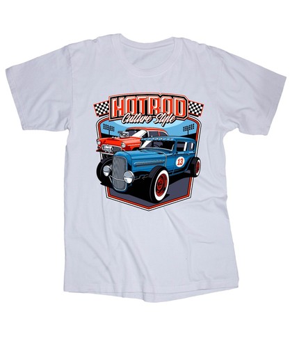 Hot rod culture style white - style,