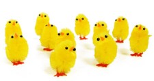 12 Plush Mini Yellow Chicks