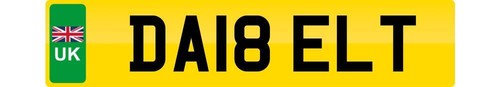 Number plate for daniel da18 - plate,