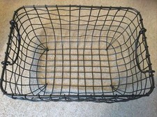 JOHN LEWIS WIRE BASKET WITH HANDLES NEW IDEAL-HAMPER GIFT LAUNDRY LOGS FREE POST