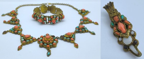 Vtg tibetan coral turquoise - vtg,
