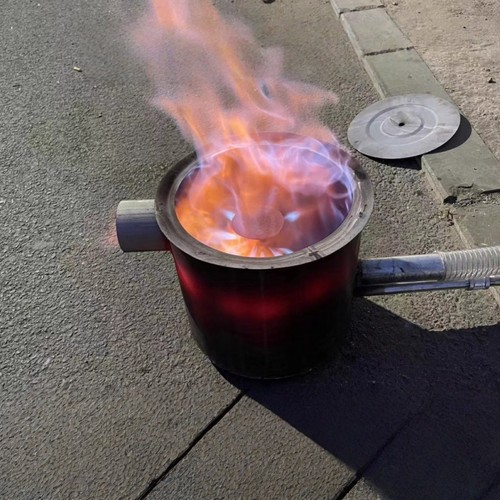 Outdoors waste oil burner - ,