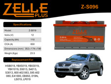 Car Battery 12v 110ah 650CCA