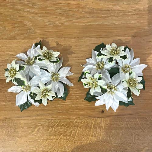Artificial white poinsettia - artificial,
