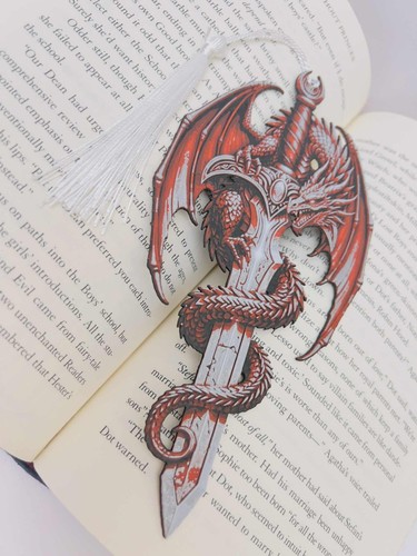 Crimson dragonblade bookmark - crimson,