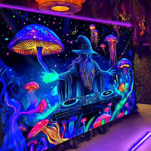 Large tapestry wizard - uv,