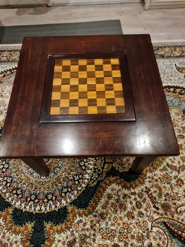 Antique chess board table