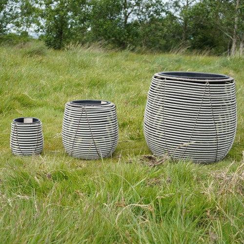 Mica plant pot - pot, white