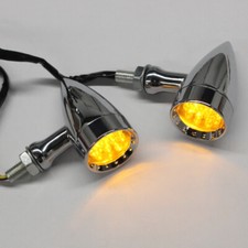 Amber Chrome Motorcycle LED