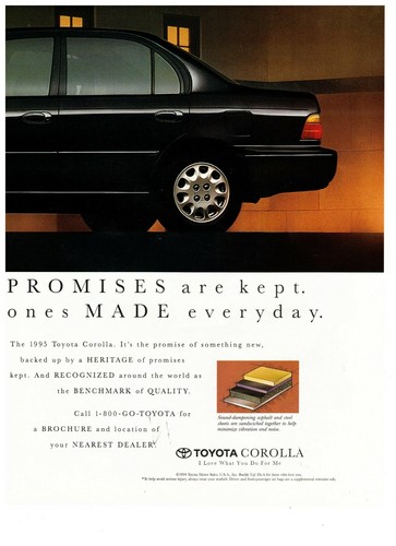 Toyota corolla years earned - 25,