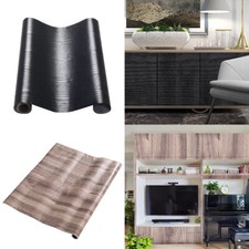 Retro Black/Wood Grain PVC