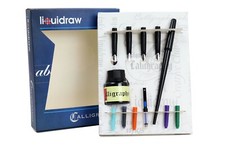 Calligraphy Pen Set Calligraphy Ink Fountain Pens Set 5 Nibs 5 Ink Cartridges