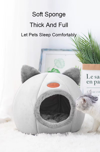 Soft plush cat cave - cave, indoor