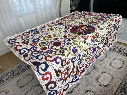 Handmade suzani bedspread - handmade, bedspread/