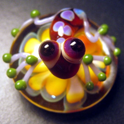 Boomwire glass flower frog - glass,