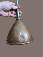Antique Copper Filter Funnel Brewing Beer Wine Oil Brass Spout Vintage Old