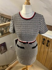 Maje Rivi Tweed Mini Dress Size 36 UK 8 Boucle 