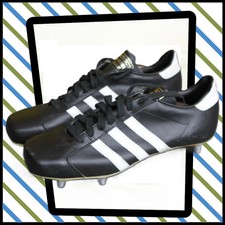Vintage 70s ADIDAS Maori Unworn Rugby BOOTS Black/White  UK 8   032 Y