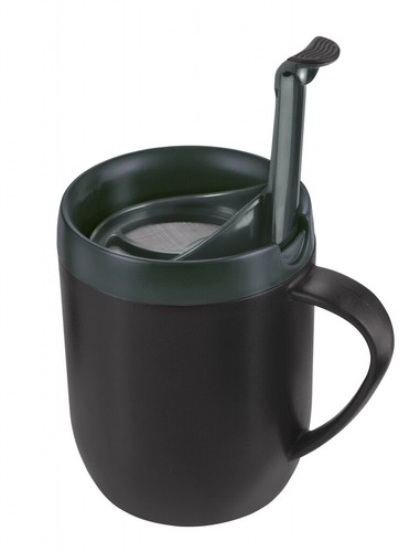 Black zylis cafetiere hot mug - black,