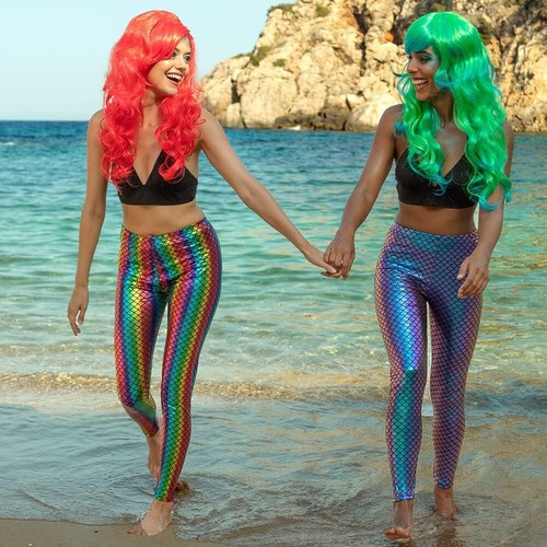 Shimmer rainbow mermaid - rainbow, or
