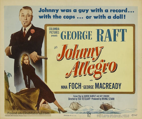 Johnny allegro 1949 dvd - allegro,