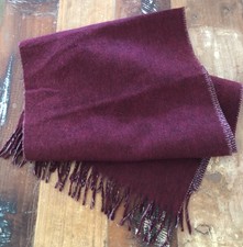 Daks of London Scarf  Burgundy  Fringe  50" x  12"