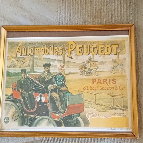 Automobiles peugeot framed art - automobiles,