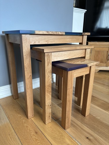 Handmade bespoke oak nest of - oak,