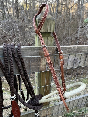 Bitless hackamore rawhide - hackamore,