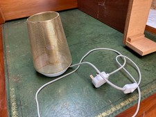 TJX Europe Gold Metal Mesh Small Table Side Lamp Light