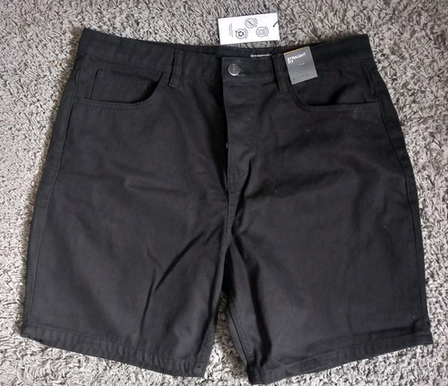 Black denim shorts waist - denim,