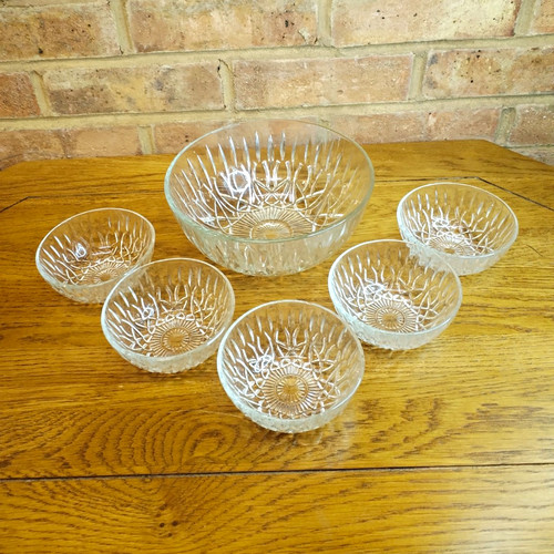 Clear cut glass bowl - clear,
