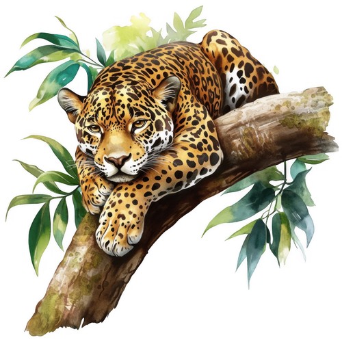 Sticker jaguar watercolour - 2,