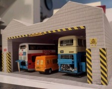 1/76 Oo Scale Bus Garage Hanger Shed, Breeze block build your own