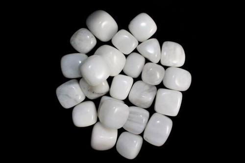 White jade tumble - jade, stone