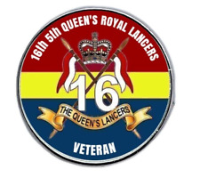 16th 5th Queens Royal Lancers Veteran Military Army domed lapel pin badge 25mm