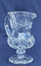 EDINBURGH INTERNATIONAL Crystal Cut Glass Thistle Shaped Footed Jug - 16cm, 800g