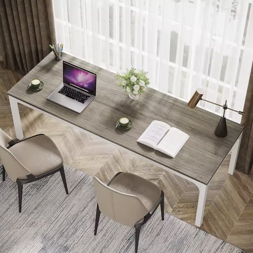 Large office desk 200cm grey - office,