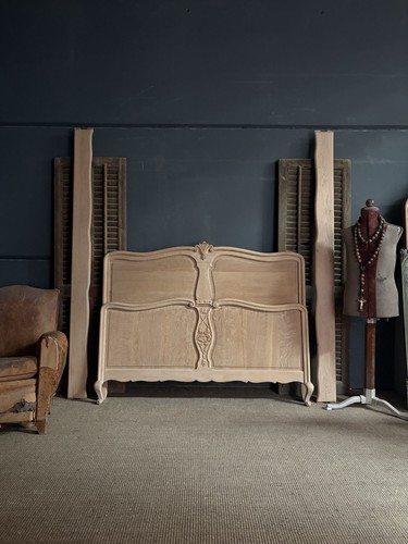 Vintage french bed carved - french,
