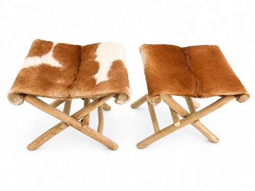 Lot folding wood stools - wood,