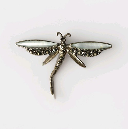 Sterling silver dragonfly - silver,