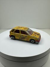 Majorette Fiat Tipo Car Yellow No 236 1/54 Die Cast Toy Model Vehicle Vintage
