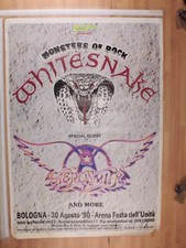 Original Poster Moster Of Rock Whitesnake Aerosmith Bologna 30/08/1990 Cm