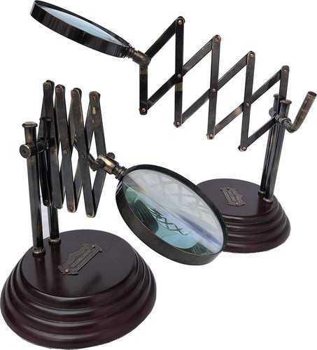Desktop magnifier brass - magnifier,