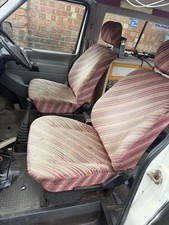 VW T4 TRANSPORTER FRONT CAPTAINS SEATS BASES ROCK & ROLL BED WITH SEAT BELTS