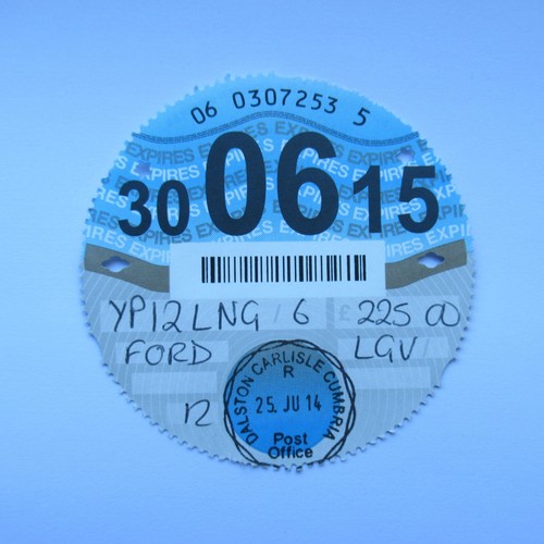 Road tax disc june - uk,
