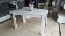 White extending dining table